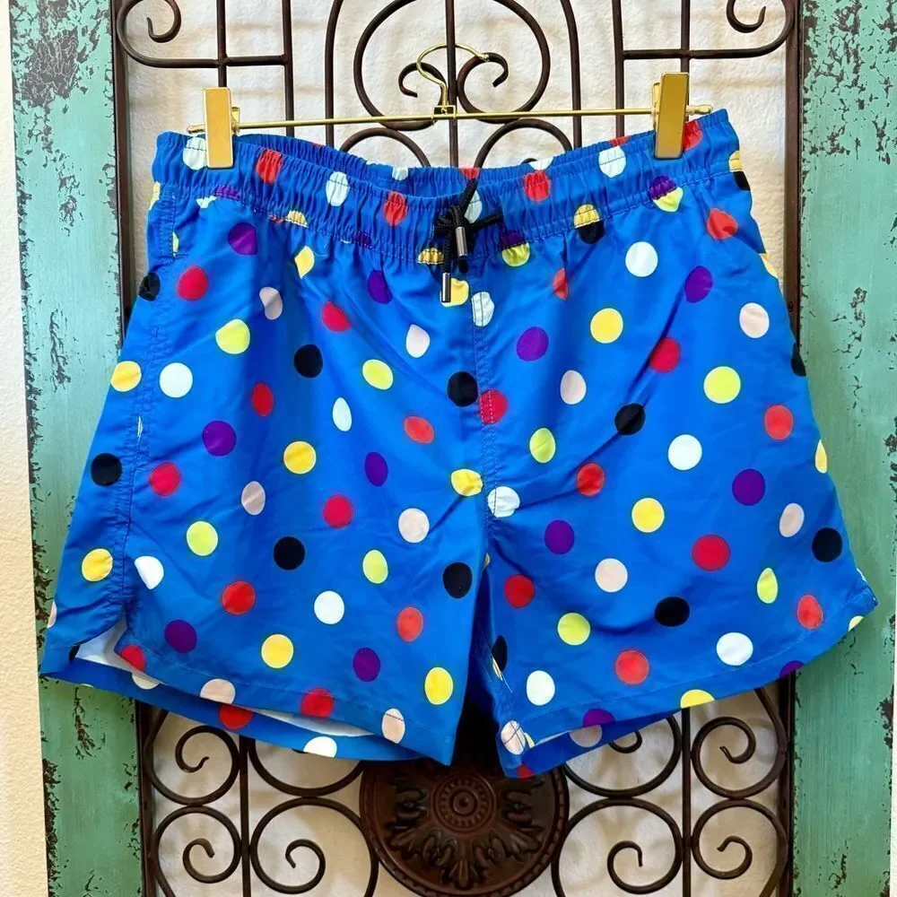Happy Sox Colorful Polka Dot Swim Shorts. Size M new no tags.